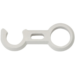 Крючок фиксатор трапа 25 мм белый (040546WT, 10269483)